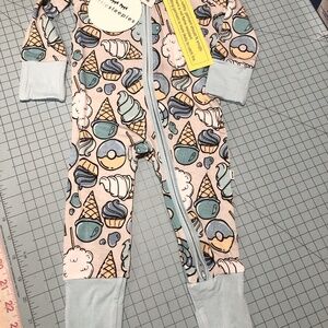 Little Sleepies, Gray Sweet Treats, Zippy, 3-6 Months NWT & Original Pkg (1033)